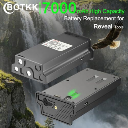 7000mAh 2-Pack Li-Ion Replacement for Reveal Tactacam Battery Pack | Compatible with Tactacam Lithium Battery Pack Trail Camera Reveal X Gen 3.0, 2.0, X Pro 3.0, Pro, X Ultra 3.0, SK, XB, X