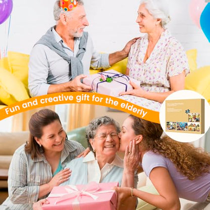4 Pack 36 Large Piece Puzzles for Seniors Dementia Alzheimer's Puzzle | Dog Cat Bird Fish Easy Jigsaw Puzzle for Seniors Memory Games Gift for Elderly Adult with 4 Storage Bags - style: 4Pack 36 Large Pieces-2