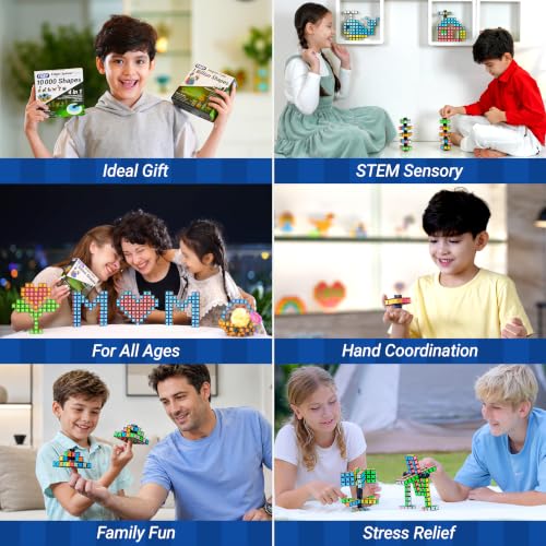 TOSY Magnet Fidget Spinner Mini - 8 Blocks, 3 in 1 Toy: Transformable Fidget Spinner, Infinity Cube, 2x2 Puzzle Cube, Easter Basket Stuffers for Kids/Adults, STEM Sensory Stress Relief Toy - color: Mini B