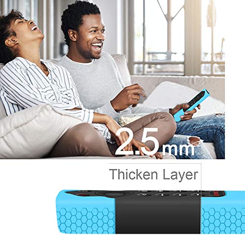 Protective Case Compatible for NVIDIA Shield Android TV Pro 4K HDR Streaming Media Player,Remote Case Skin Holder for NVIDIA Shield Remote Controller,Shockproof Remote Bumper Back Cover-Glowblue - color: Glowlue