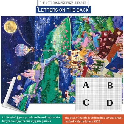HUADADA 1000 Piece Puzzle for Adults, The Kingdom’s Silent Night, Eco Non-Glare Print, Puzzle 1000 Family Leisure & Gift - color: The Kingdom’s Silent Night