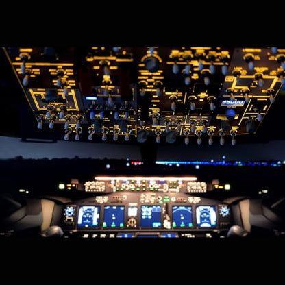 ConsoleXpress Flight Simulator Cockpit Panel, B107 B737 Light OVHD OVERHEAD Panel For MSFS 2020/2024, Xplane 12 (Backlit+Metal Housing/Standard Edition), Compatible With PMDG ZiBoMOD