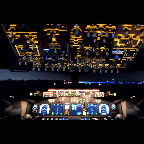 XMalNexity B107 B737 Flight Simulator Overhead Panel for MSFS 2020 2024 Xplane 12, Backlit Aluminum Housing OVHD with Auto-Return Switches, Compatible with PMDG ZiboMod iFly, Home Cockpit