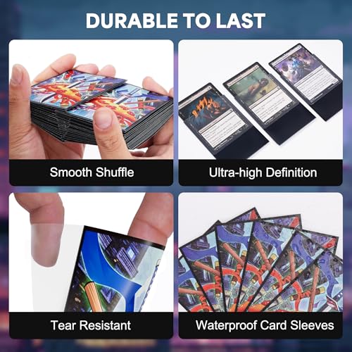 Kabinka MTG Card Sleeves - Turtles 100 Standard Size Pack Clear Front & Matte Finish Back MTG Sleeves for Magic The Gathering TCG - color: A