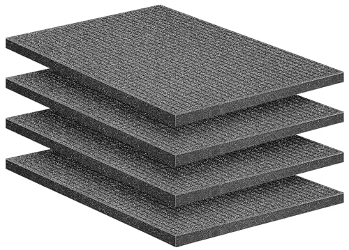 Sfcddtlg 4 Pcs Pick Apart Foam Inserts- 16 x 12 x 1 Inch Pick and Pluck Foam Sheets- Pluck Pre Cubed Foam Pads for Toolbox Game Box Cases Camera Storage Drawer - color: 4 Pcs- 16x12x1inch