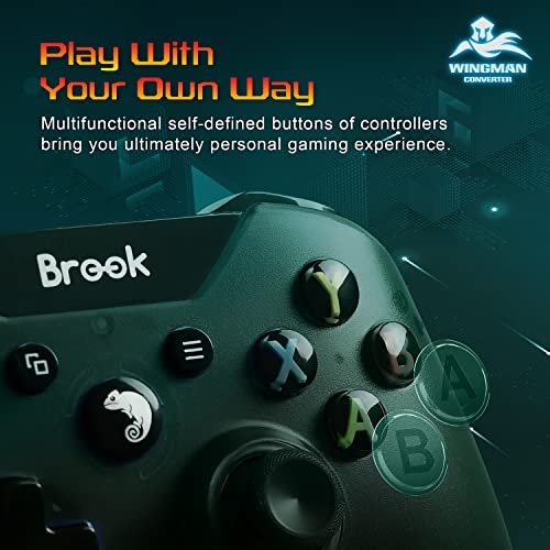 Brook Wingman PS2 Converter - Wireless Version of PS4/3 to PS2/1, Retro Consoles Converter on PS2/ PS1/PS Classic Consoles, for PS Retro Consoles - color: Black