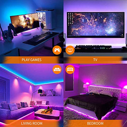 HAMLITE USB TV Bias Lighting 6500K True White for 50-55inch TV, 11.5ft LED Lighting fixtures for Indoor and Outdoor Lighting Applications Covers 4 Sides of 50-55 Inch TV, TV Light with RF Remote - size: 50-55" TV