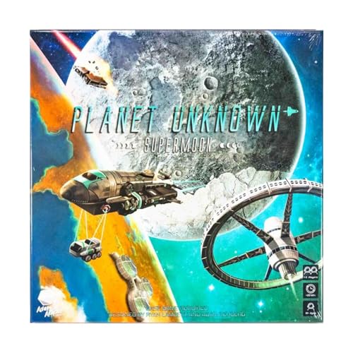 Adams Apple Games, Planet Unknown Supermoon Expansion, for Ages 10 and Up | 1 to 6 Players, Three new modules are included. supermoons, salvage tiles, and terrain patches