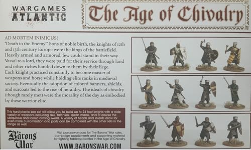 Wargames Atlantic, The Age of Chivalry, Foot Knights (1150-1320), 28MM Scale Miniatures