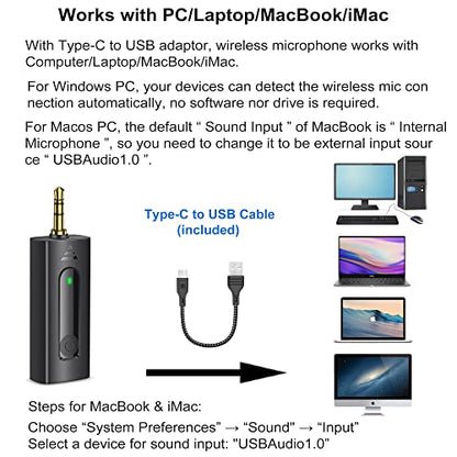 Dual Wireless Lavalier Microphone for iPhone/Android Phones/DSLR Camera/Laptop/MacBook/GoPro/Camcorder, Professional Lapel Mic for Video Recording/Vlogging/YouTube/Podcast/LiveStream