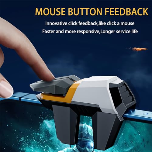 GOFOYO Mobile Game Controller, 6 Finger Gamepad with Large Thickness, Sensitive Trigger and 3 Pair Gaming Finger Sleeves