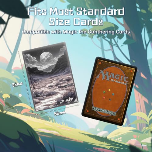 MTG Card Sleeves - Scrubland(White Black) - Fantasy Dual Lands Series - Ultra Clear Front & Matte Finish Back, 100 Count Standard Size TCG Art Sleeves for Magic The Gathering - color: Scrubland(white Black)