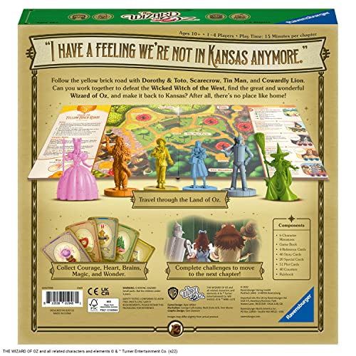 Ravensburger Wizard of Oz Adventure Book Game for Ages 10 & Up – Immersive Story-Based Gameplay | Detailed Miniatures | Ideal Gift for Brain Teaser Enthusiasts | Interactive Group Activity