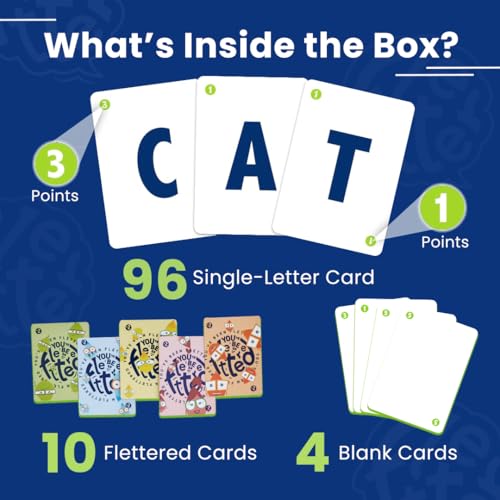 Fletter - Word Game, Educational Card Games, 8 Year Old Girl Birthday Gifts, Fun Fast-Paced Vocabulary Challenge for Game Night, Gifts for Boys & Girls Ages 7, 8, 9, 10