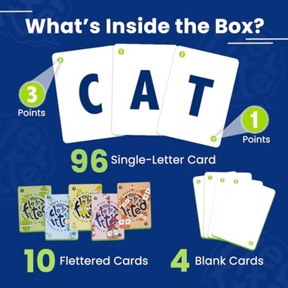 Fletter - Word Game, Educational Card Games, 8 Year Old Girl Birthday Gifts, Fun Fast-Paced Vocabulary Challenge for Game Night, Gifts for Boys & Girls Ages 7, 8, 9, 10