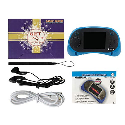 Kids Handheld Portable Video Game Player with 200 Games - 16 Bit 2.5 Inch Screen Mini Retro Electronic Machine for Boys Girls - style: Green