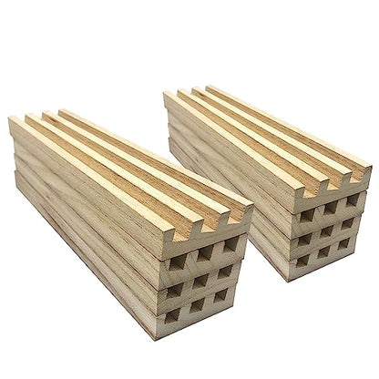 Yuanhe Wooden Domino Racks Set of 8, Domino Trays Holders Organizer for Classic Board Games, Dominoes Accessories - style: 8 Pack