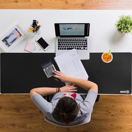 3XL Extended Gaming Mouse Pad/Mat 46"x20"(Black) - Large & Wide Desk Cloth Mousepad - Stitched/Water Proof/Non Slip Base - color: Black, size: 3XL 46"x20"