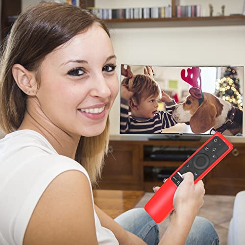 Case Compatible with Samsung Smart TV Remote Controller BN59 Series, Light Weight Silicone Cover Protector Shockproof Anti-Slip Remote Skin Sleeve - Red - color: Red