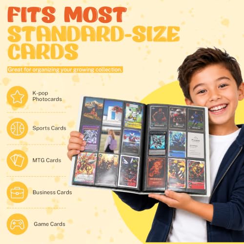 Trading Card Binder, 9 Pocket 20 Pages 360 Cards, Suitable for MTG, TCG(White) - color: White