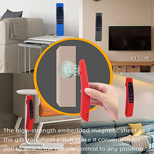 Silicone Protecitve Case Cover for Samsung Smart TV Remote Control BN59 Series, with Magnet Anti-Lost Shockproof Soft Anti Slip Samsung Remote Control Cover (Blue) - color: Blue
