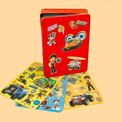 Paw Patrol Magnetic Playset, 75 Mix & Match Dress Up Magnets, 2-in-1 Storage Tin & Play Space, Fun Paw Patrol Toy for Kids 3 & Up, Great Travel Activity for Kids and Toddlers, Paw Patrol Activities - color: Paw Patrol