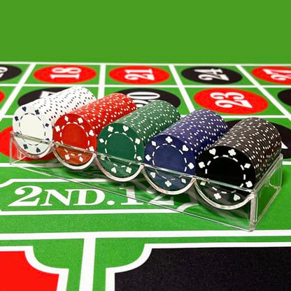 SEETOOOGAMES Poker Chip Tray Rack - Clear Acrylic Casino Chip Holder - Chips Storage Display Case for Texas Hold'em, Blackjack, Gambling, Poker Clubs, Parties or Home Casino Nights - 10 Pack - style: 10pieces-no lid