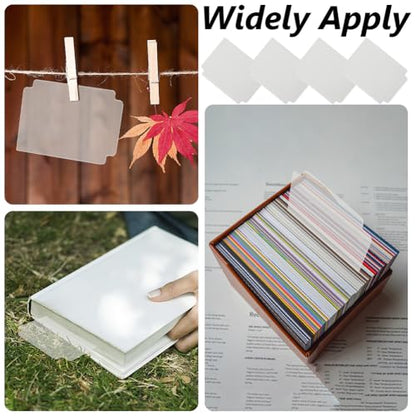 CRASPIRE Trading Card Dividers Transparent Card Separator Sorting Tray Plastic Dividers Board Game Separator Deck Box for Game Organizer Storage 40sheets 2.75 x 3.7 Inch - style: 40Pcs Transparent