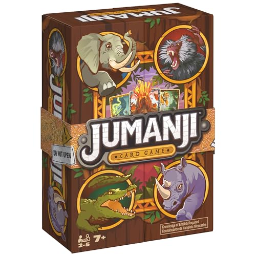 Spin Master Games, Jumanji Card Game, Experience the Thrilling Adventure Based on The Action-Comedy Movie, Take on Jungle Challenges for Kids, Adults & Family Game Night, 2-5 Players, for Ages 7 & Up - style: New Card Game