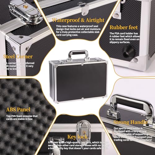 Toploaders Storage Box fits 3" x 4" 35pt Rigid Card, Trading Cards, Sports Cards，Graded Card ， (Holds 500+ Toploaders) (Black)
