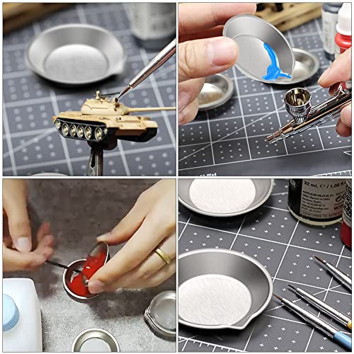 DIYESMART 36pcs Paint Tray Palettes, 2pcs Paint Stirrers and 2pcs droppers Suit for Airbrush Paint Mixing, DIY Art Craft Painting, Model Painting, Hobby Paint Model Building Tools, Lightweight… - size: 36022