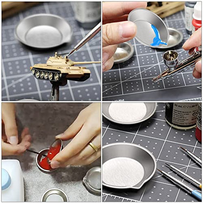 DIYESMART 36pcs Paint Tray Palettes, 2pcs Paint Stirrers and 2pcs droppers Suit for Airbrush Paint Mixing, DIY Art Craft Painting, Model Painting, Hobby Paint Model Building Tools, Lightweight… - size: 36022