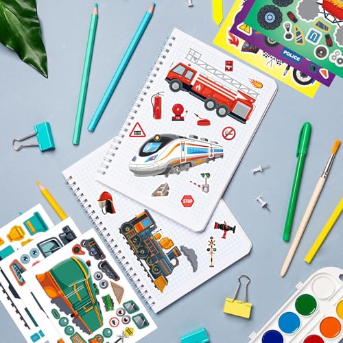 48 Sheets Create Vehicle of Dreams Stickers, Make Your Own Stickers for Boys and Girls, Travel Sticker Books, Party Favors, Birthday, Home, School and Activities Gifts for Kids Ages 3+ - style: Vehicle