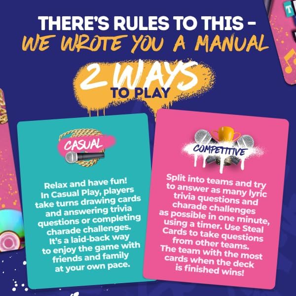 Throwback Lyrics — 90s & 2000s Hip-Hop & R&B Music Trivia & Finish the Lyrics Card Game | Charades + Steal Cards | Adult Party Game for Game Night, Girls Night, Birthdays & Gifts | 250 Cards