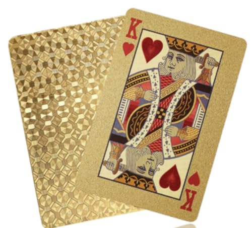 Gold Diamond Playing Cards - Durable and Waterproof, Perfect for Magic, Poker, Parties, and Special Occasions. Ideal for Memorable Gifts. (1 Deck) - style: STANDARD GOLD