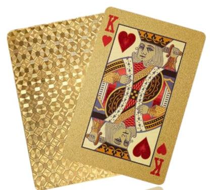 Gold Diamond Playing Cards - Durable and Waterproof, Perfect for Magic, Poker, Parties, and Special Occasions. Ideal for Memorable Gifts. (1 Deck) - style: STANDARD GOLD