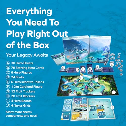 Tidal Blades 2: Rise of the Unfolders, Narrative Campaign | Cooperative Adventure Board Game for Adults and Families | Six Heroes | Dungeon Crawler that Doesn't Look Like It