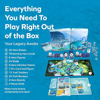 Tidal Blades 2: Rise of the Unfolders, Narrative Campaign | Cooperative Adventure Board Game for Adults and Families | Six Heroes | Dungeon Crawler that Doesn't Look Like It
