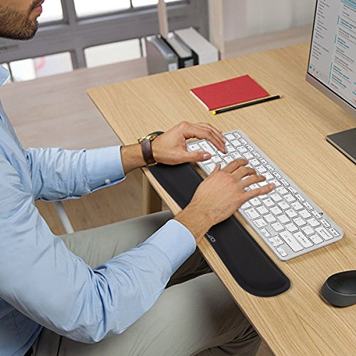 ELZO Keyboard Wrist Rest Pad Support with 65D High-Density Thicken Memory Foam Padding, Ergonomic Design Computer Rest Pad Desk Wrist Mat, Non-Slip Rubber Base Office Laptop | 65D High-Density Thicken Memory Foam Padding, Ergonomic Design Computer Rest Pa