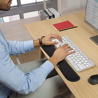 ELZO Keyboard Wrist Rest Pad Support with 65D High-Density Thicken Memory Foam Padding, Ergonomic Design Computer Rest Pad Desk Wrist Mat, Non-Slip Rubber Base Office Laptop | 65D High-Density Thicken Memory Foam Padding, Ergonomic Design Computer Rest Pa
