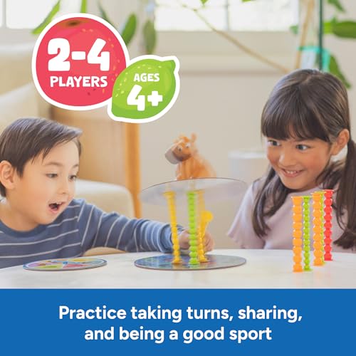 Educational Insights Snack or Splash - Learning Games for Kids Ages 4-8, Toddler Board Games, Strategy Topple Game, Tabletop Family Board Game, Preschool Fine Motor and Color-Matching Toys