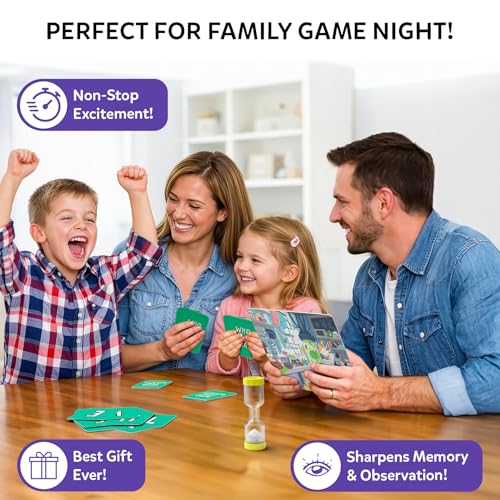 Skillmatics Who Saw What? in 60 Seconds – Memory Card & Board Game for Kids | Fast-Paced Fun for Family Game Night, Quick-Thinking Party Game for Kids,Teens & Adults, Gift for Ages 7, 8, 9 & Up