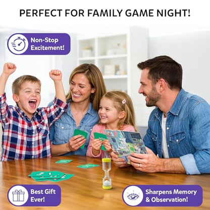 Skillmatics Who Saw What? in 60 Seconds – Memory Card & Board Game for Kids | Fast-Paced Fun for Family Game Night, Quick-Thinking Party Game for Kids,Teens & Adults, Gift for Ages 7, 8, 9 & Up