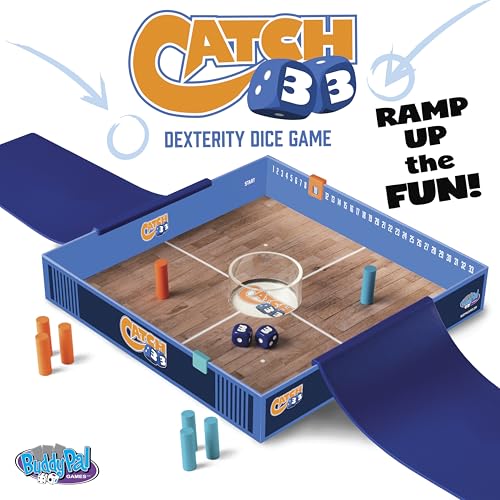 Catch 33-The high-Flying, Hoop-Shooting dice ramp Game - Fun for All Ages.