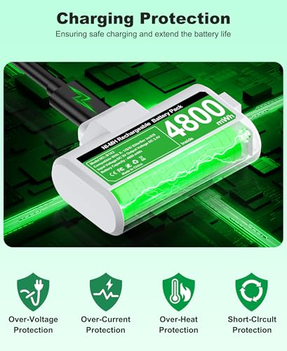CYOYPPY Rechargeable Xbox Controller Battery Pack (White) - style: Play & Charge Kit white