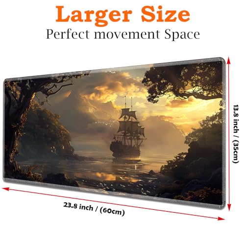 for MTG Playmat Non-Slip Rubber Play Mat with Storage Bag Combination, Ideal for Card Game Lovers TCG Play Mat, Pirate Ship - color: Pirate Ship
