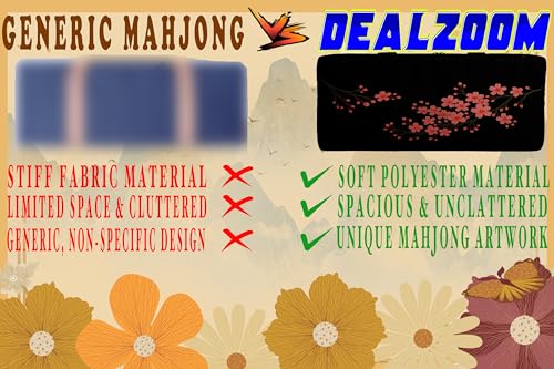American Mahjong Set Complete, Full Game with 166 Mahjong Tiles, Mahjong Racks with Pushers, Instructions, Dice, Chips, Wind Indicator & Mahjong Accessories in Mahjong Bag (Cherry Blossom) - color: Cherry Blossom