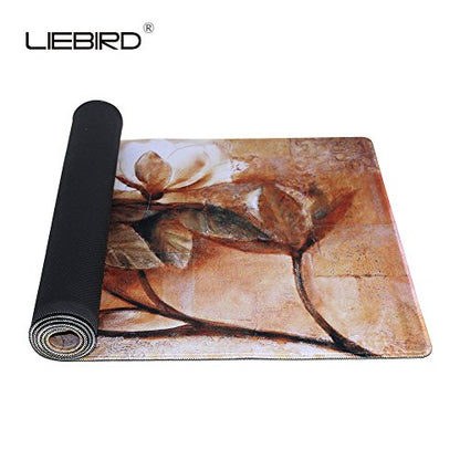 LIEBIRD® Extended XXL Gaming Mouse Pad - Portable Large Desk Pad for Laptop - Non-Slip Rubber Base (Flower) - color: Flower