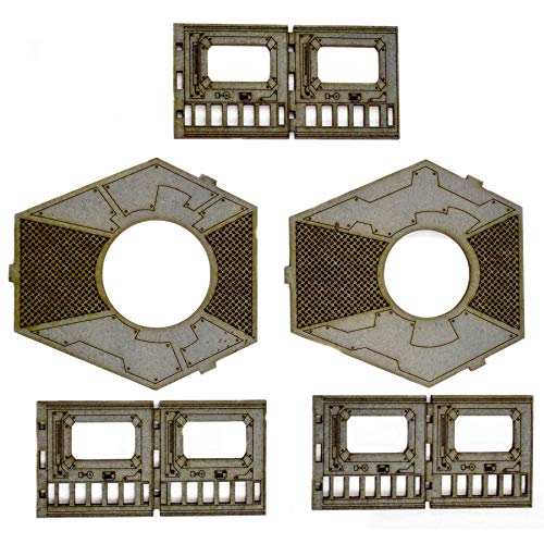 WWG Industry of War Battlefield Kit 7 - 28mm Wargaming Terrain Model Diorama - size: Pre-Painted