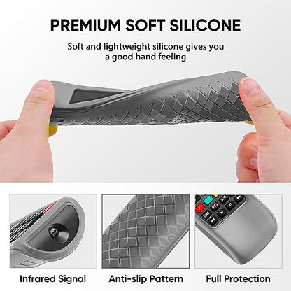 2Pack Case for Samsung TV Remote, Cover for Samsung Remote Control for Smart TV Universal Replacement Silicone Sleeve Skin with Lanyard Glow in The Dark White and Black - color: Black+White